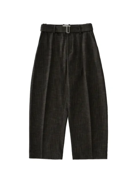 Studio Nicholson Vital pinstripe-pattern trousers Green VITALSNM1279BROKENPINSTRIPEPEAT