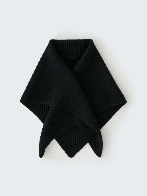 Studio Nicholson Isos ribbed-knit scarf Black ISOSSN1451