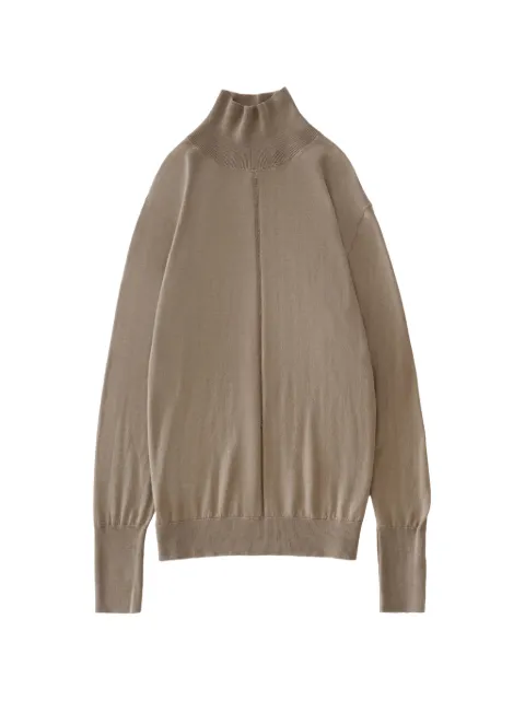 Studio Nicholson Eide ladder-stitch sweater Brown EIDESNW1929USFINEMERINOSILK
