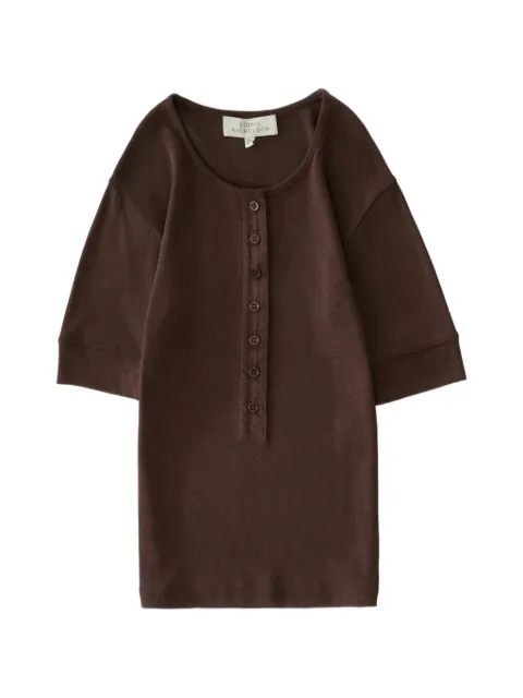 Studio Nicholson Sorin micro-rib T-shirt Brown SORINSNW1868