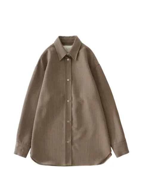 Studio Nicholson Rouen box-pleat shirt Brown ROUENSNW1733