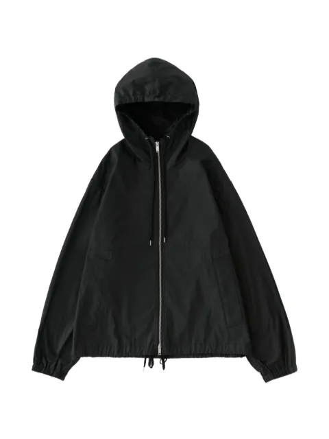 Studio Nicholson Avon hooded jacket Black AVONSNM1439RESINATEDCOTTONBLACK