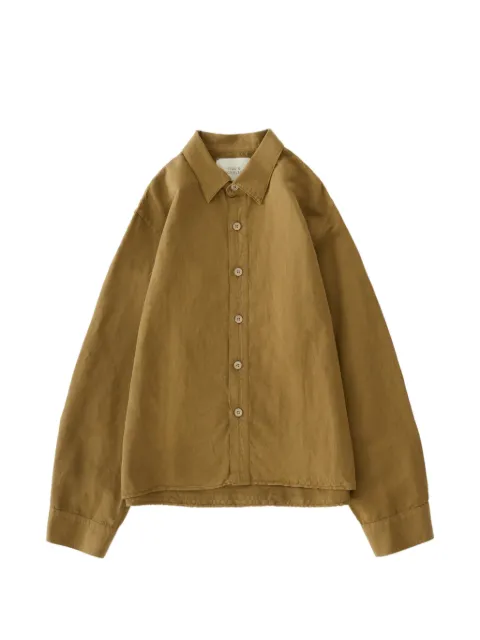Studio Nicholson Hithe garment-dyed shirt Brown HITHESNM1534