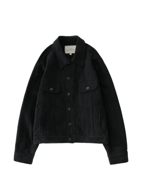 Studio Nicholson Derby cotton-moleskin denim jacket Black DERBYSNM1442