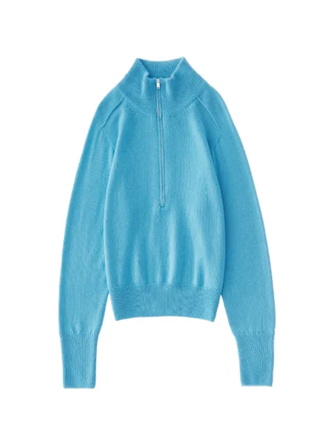 Studio Nicholson Maren half-zip sweater Blue MARENSNW1905