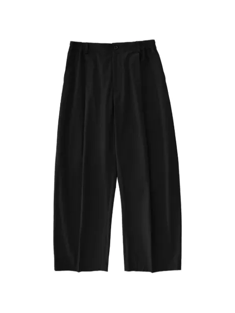 Studio Nicholson Shire pleated cotton trousers Black SHIRESNM1558