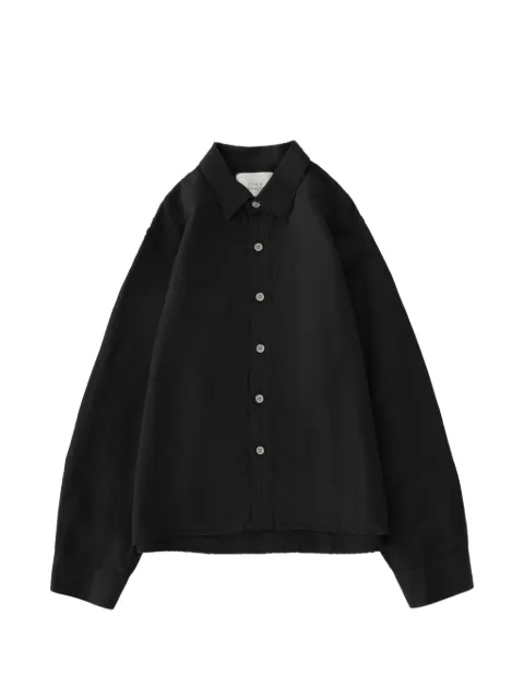 Studio Nicholson Hithe garment-dyed shirt Black HITHESNM1534