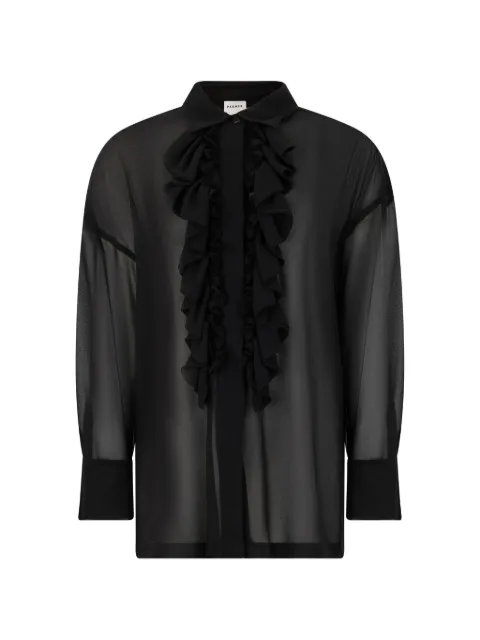 P.A.R.O.S.H. ruffled semi-sheer blouse Black D381321POLIDORI26W