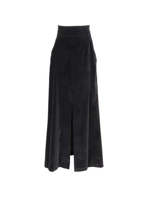 Isaia front-slit maxi skirt Black GND00398870990