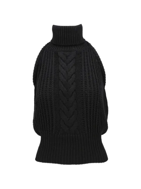 Isaia cable-knit roll-neck sweater Black MG030DYD011990