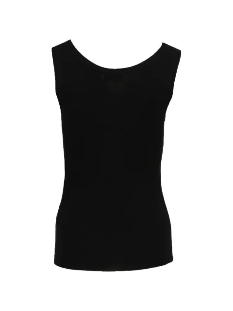 Isaia ribbed-knit top Black MG024DYD007990