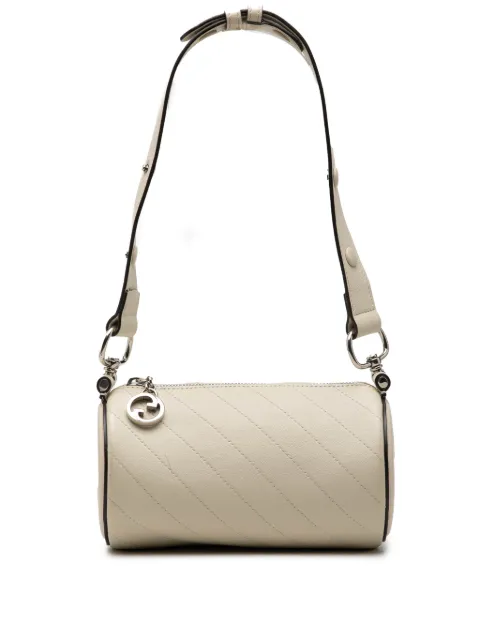 Gucci Pre-Owned 2016-2026 Mini Leather Blondie Barrel shoulder bag White EX1ZVU2DQJMJYD29