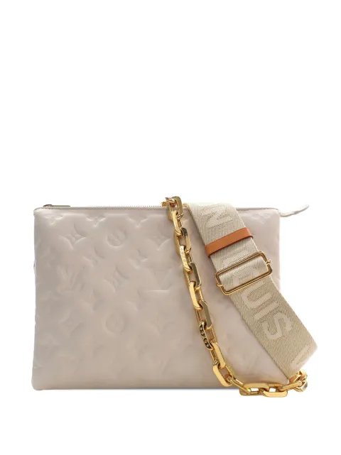 Louis Vuitton Pre-Owned 2021-2026 Monogram Embossed Puffy Lambskin Coussin PM satchel White KTPZOC79TFGBDD24