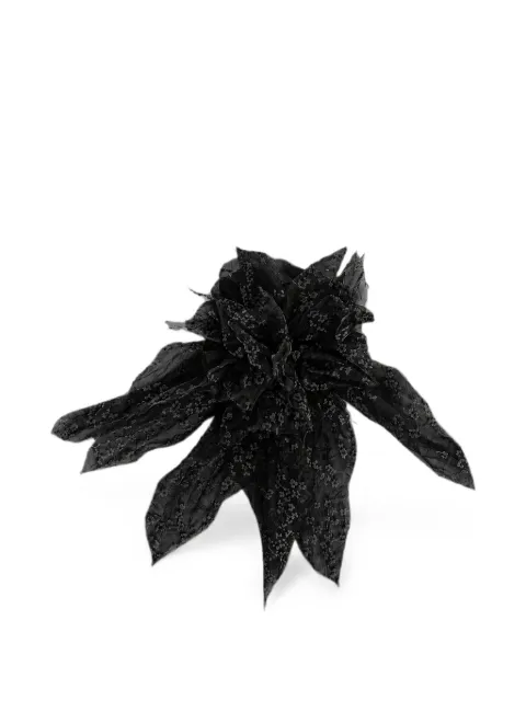 Alberta Ferretti floral-motif silk brooch Black AEF262U38016615