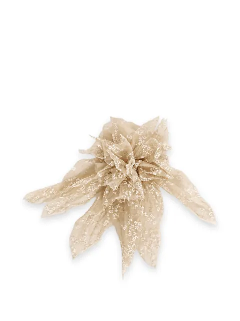 Alberta Ferretti floral-print silk brooch Neutrals AEF262U38016615