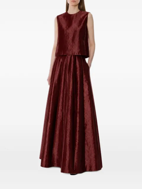Alberta Ferretti high-waisted full maxi skirt Red AEF262UA01116637