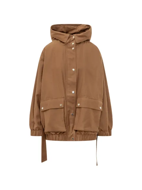 OOF WEAR hooded waxed-cotton parka Brown 261WOOF57300OOWC
