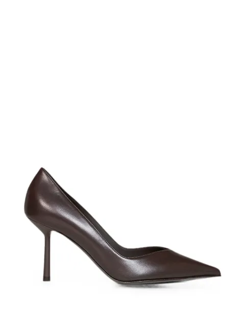 Le Silla Vivienne pointed-toe V-cut pumps Brown 4216D080BXPPNEM