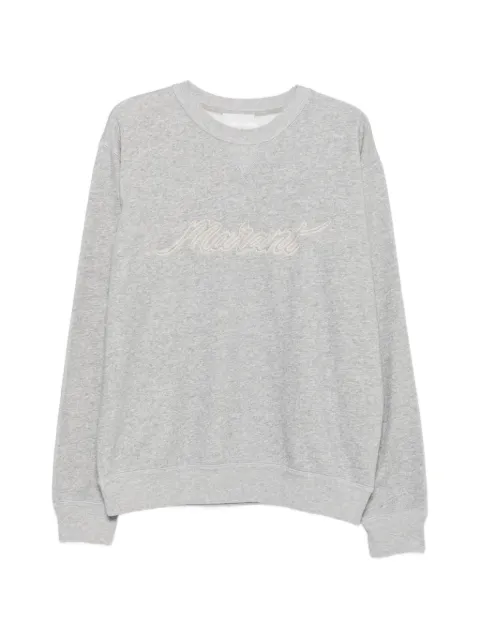 MARANT logo-embroidered crew-neck sweater Grey 26ASW00069HBD3M05H