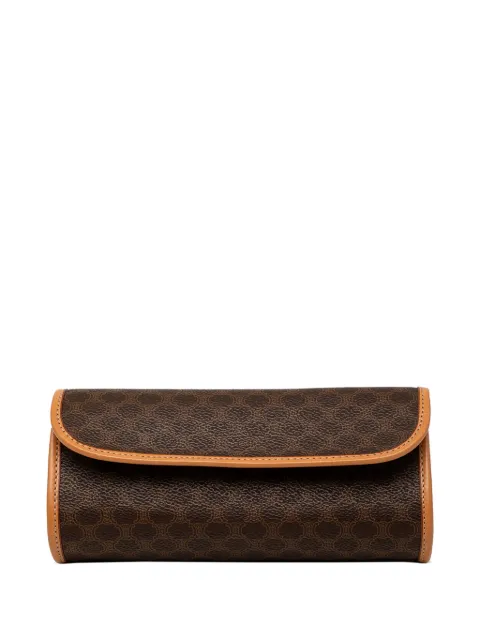 Celine Pre-Owned 20th Century Macadam Coated Canvas clutch bag Brown Q76ONRSR6AW4RUQQ