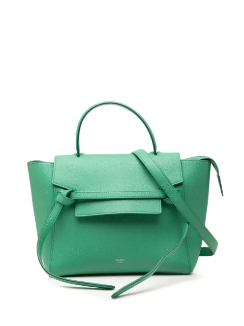 Celine Pre-Owned 2017 Micro Grained Calfskin Belt Bag satchel Green PICOCXZBZ0JYMN4R
