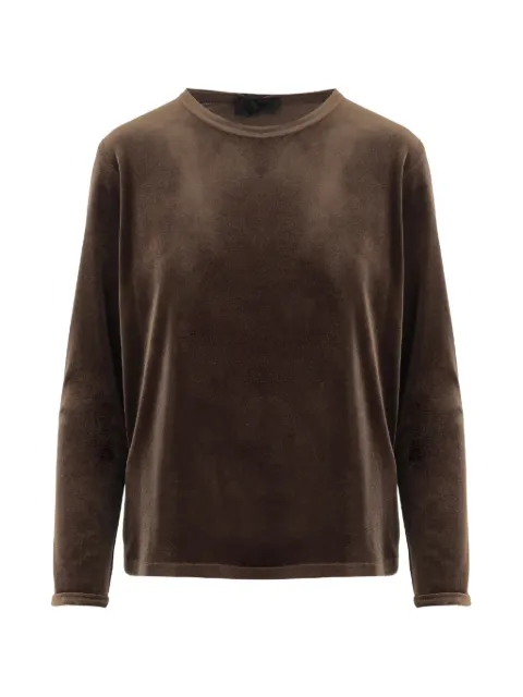 F.It velvet-effect crew-neck sweater Brown 09281647MORO