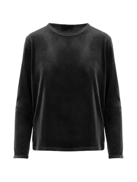 F.It velvet-effect crew-neck sweater Black 0928164799