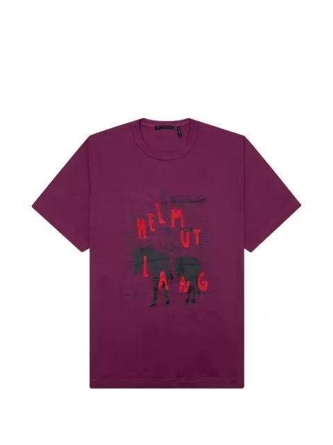 Helmut Lang Scribble Logo T-shirt Purple N06HM535