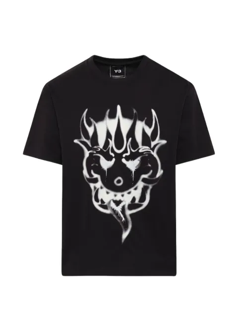 Y-3 Yaksha graphic-print T-shirt Black KQ8596