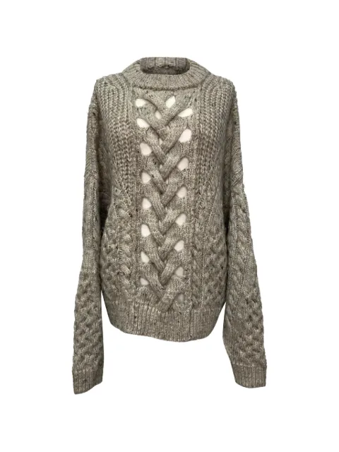 Isabel Marant Vintage cable-knit wool sweater Grey RFCPUGBCL757555W