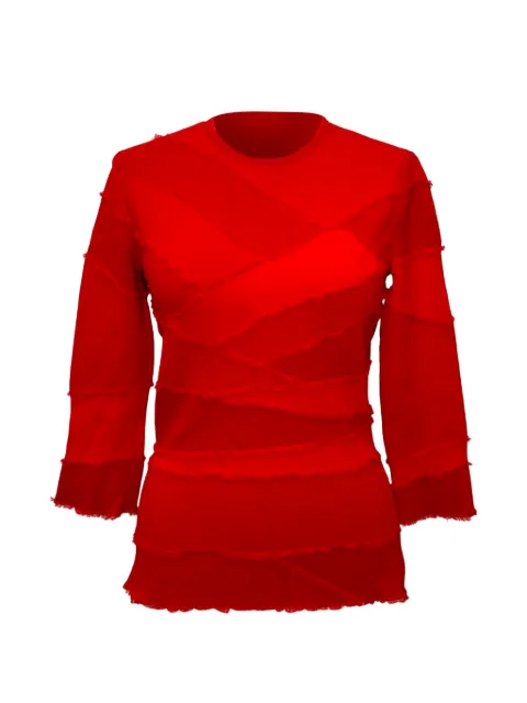 Alexander McQueen Pre-Owned patchwork accent top Red RFCPUGBCL757546W