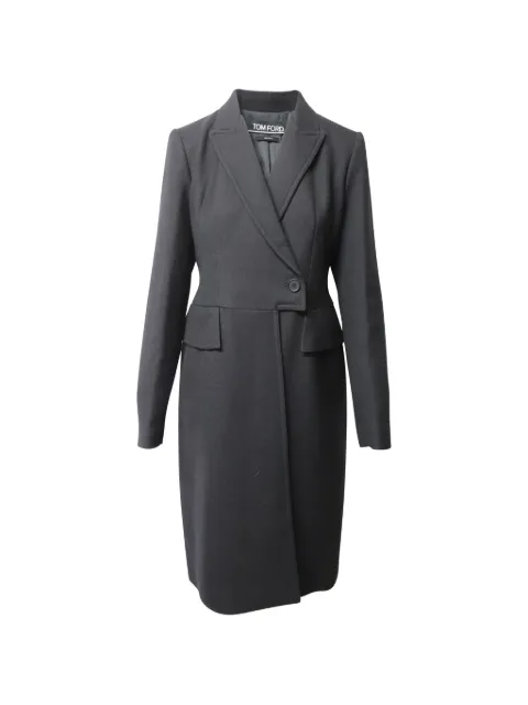 Tom Ford Vintage notched-lapel wool coat Black TONPUGBCL129690W