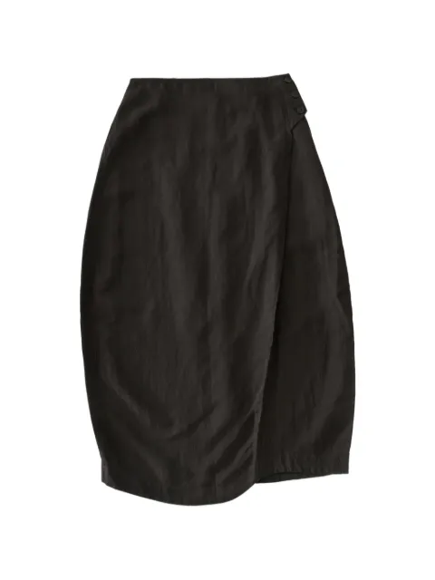 Studio Nicholson Bryde tapered midi skirt Black BRYDESNW1844VISCOSELINENSLUBORE