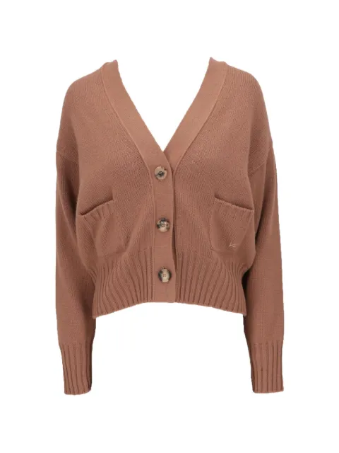 Isaia button-up patch-pocket cardigan Brown MG033DYD013370