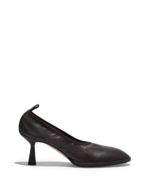 Aeyde Giulia leather heeled pumps Brown A11PU0730001003226