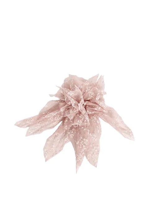 Alberta Ferretti floral-print silk brooch Pink AEF262U38016615