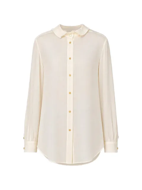 Alberta Ferretti rounded-tip collar long-sleeved shirt White AEF262U02186617