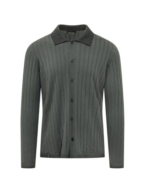 AROVESCIO ribbed-knit long-sleeve shirt Green SS26F201M20270