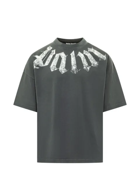 Palm Angels Big Neck Logo T-shirt Grey PAMAA03F26JR011003