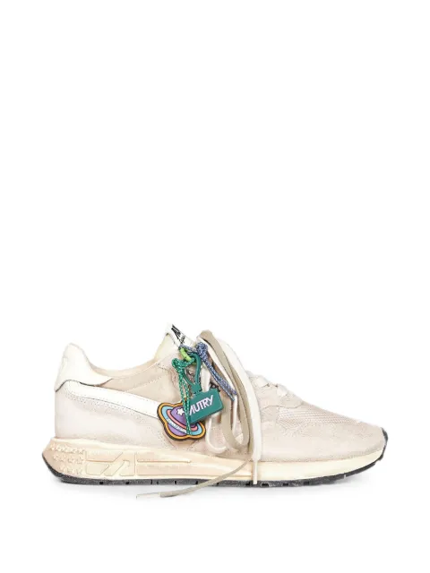 Autry Reelwind distressed-finish lace-up sneakers Neutrals WVLMYG03WOODSKWHT