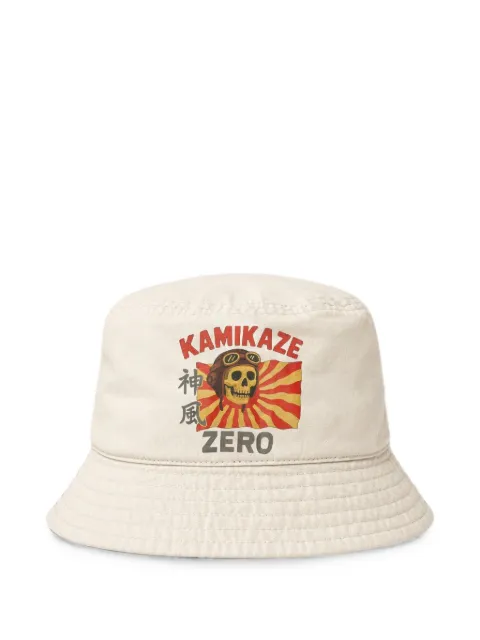 Melt graphic-print cotton bucket hat Neutrals MSBUC5420