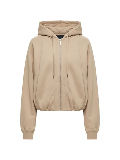 Sportmax zip-up drawstring hoodie Neutrals 2622926015600