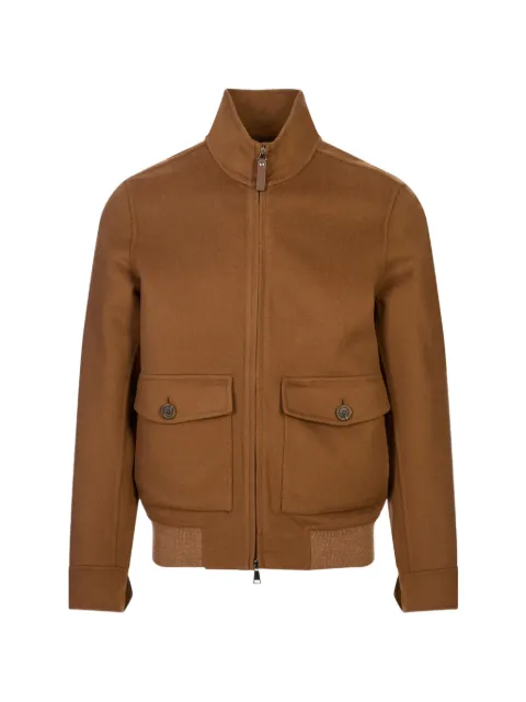 Canali zip-up high-neck jacket Brown O40850SG02870