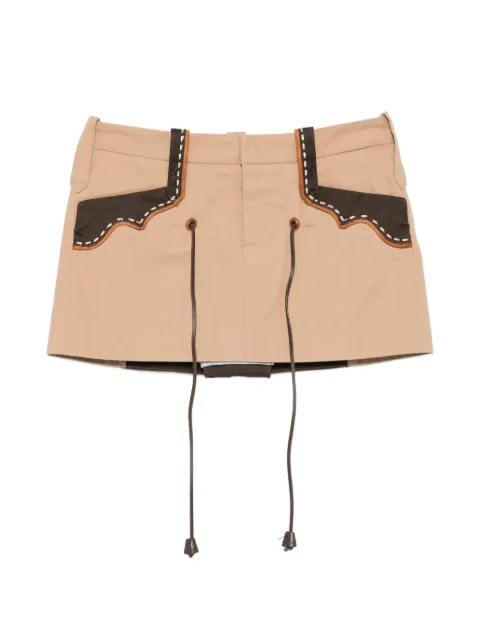 DSQUARED2 2000s contrast-panelled mini skirt Neutrals DS250CFU