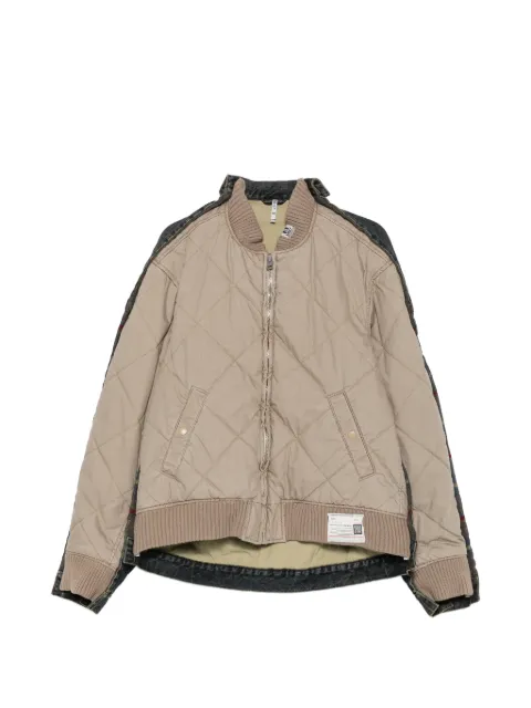 Maison MIHARA YASUHIRO quilted layered-denim jacket Neutrals A17BL021