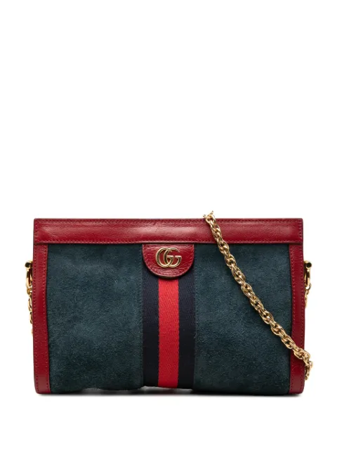 Gucci Pre-Owned 2000-2015 Small Suede Web Ophidia Chain crossbody bag Blue DD1OR80N4AW520PA