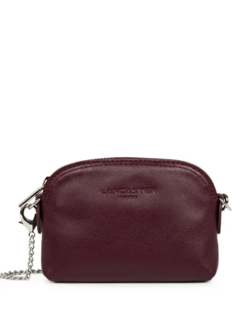 Lancaster PM Paris logo-debossed chain-link wallet Red 131020