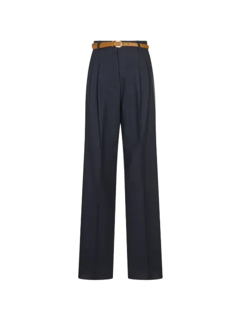 Max Mara Adunco belted cotton trousers Blue 2626136081600