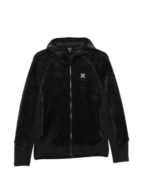 MONTURA waffle-knit hooded jacket Blue MJAP34XPS534