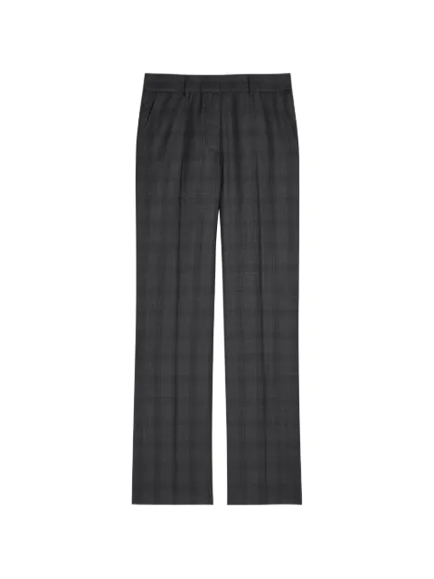 Blazé Milano check-pattern pressed-crease trousers Grey PTWPA01